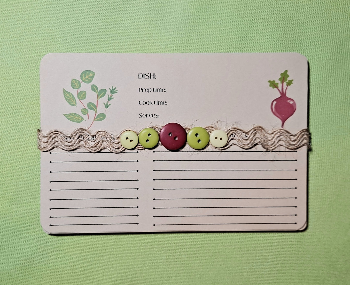 Radish Recipe Cards